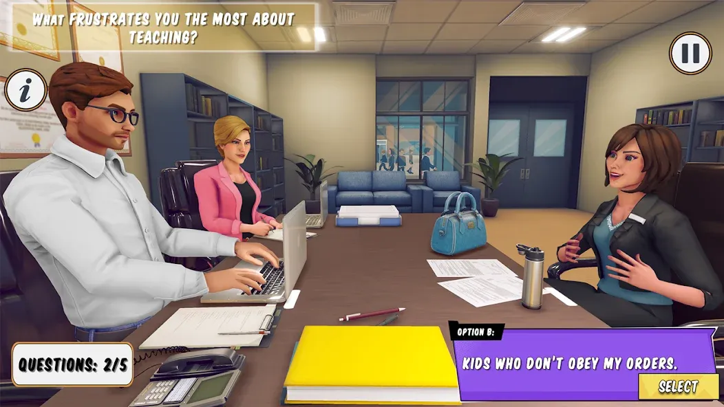 High School Teacher Simulator — взломанная версия, Безлимитные деньги и все предметы открыты — скриншот 1 High School Teacher Simulator — взломанная версия, Безлимитные деньги и все предметы открыты — скриншот 1