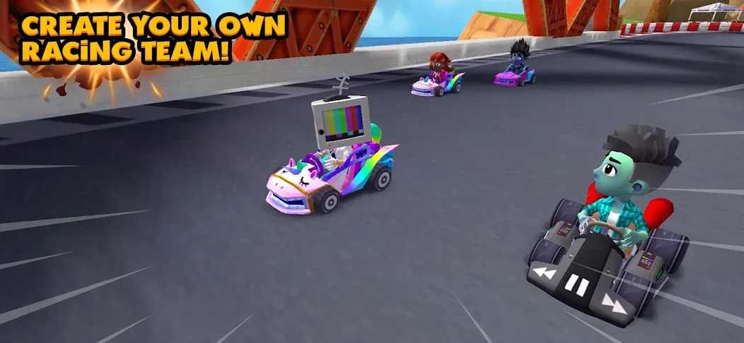 Boom Karts Multiplayer Racing взлом APK — Безлимитные деньги и все машины открыты — скриншот 3 Boom Karts Multiplayer Racing взлом APK — Безлимитные деньги и все машины открыты — скриншот 3