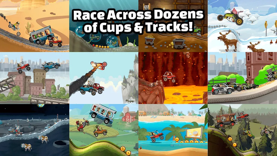 Скачать мод Hill Climb Racing 2 — Безлимитные монеты и топливо — скриншот 2 Скачать мод Hill Climb Racing 2 — Безлимитные монеты и топливо — скриншот 2