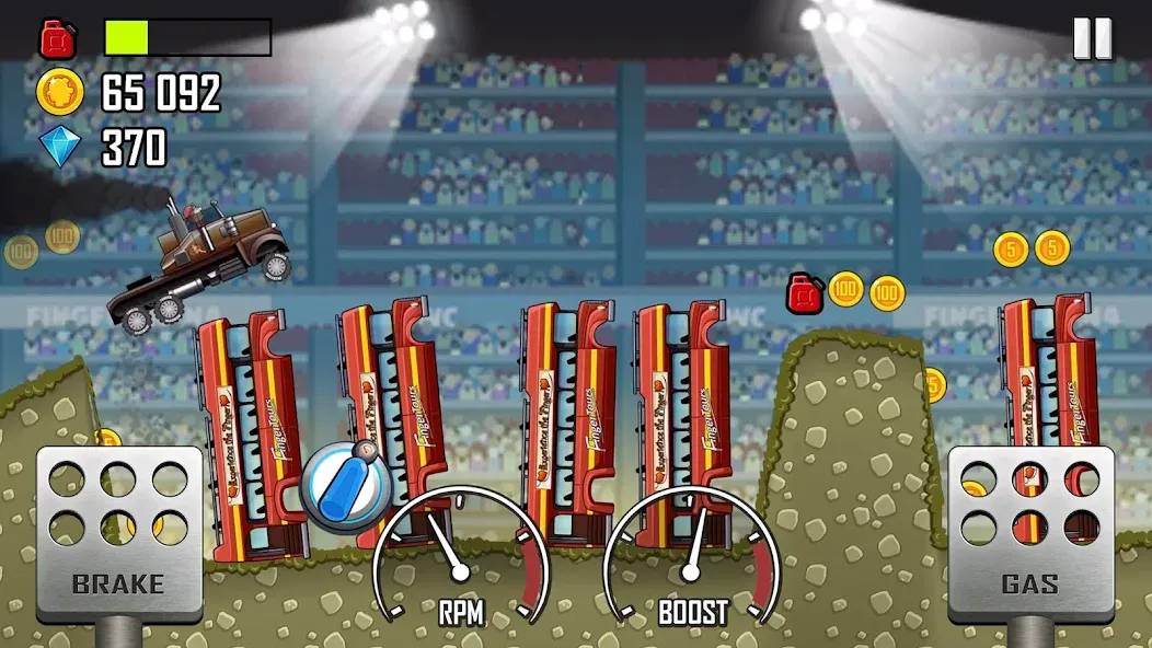 Hill Climb Racing бесплатно на Андроид — мод: Безлимитные деньги и топливо — скриншот 4