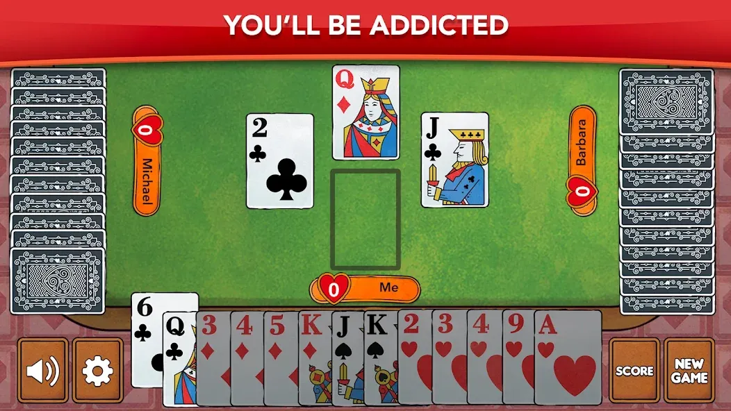 Скачать Hearts - Card Game Classic мод — Без рекламы и открыты все уровни — скриншот 5
