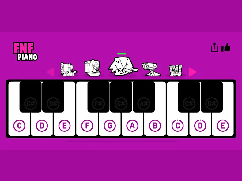 Скачать FNF Piano мод — Все песни разблокированы — скриншот 3 Скачать FNF Piano мод — Все песни разблокированы — скриншот 3