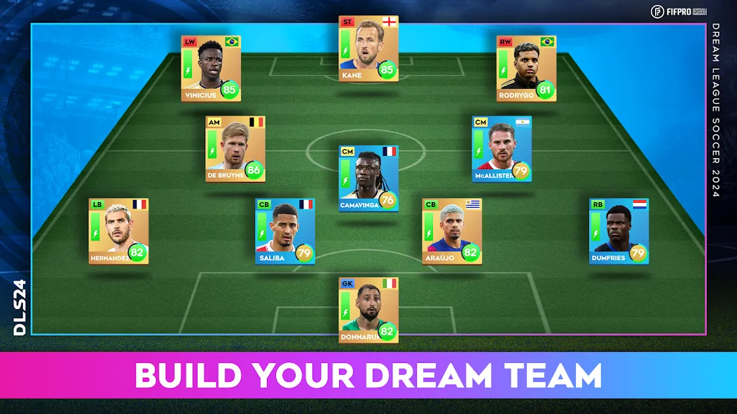 Скачать Dream League Soccer 2024 — Безлимитные деньги и все команды открыты — скриншот 4 Скачать Dream League Soccer 2024 — Безлимитные деньги и все команды открыты — скриншот 4