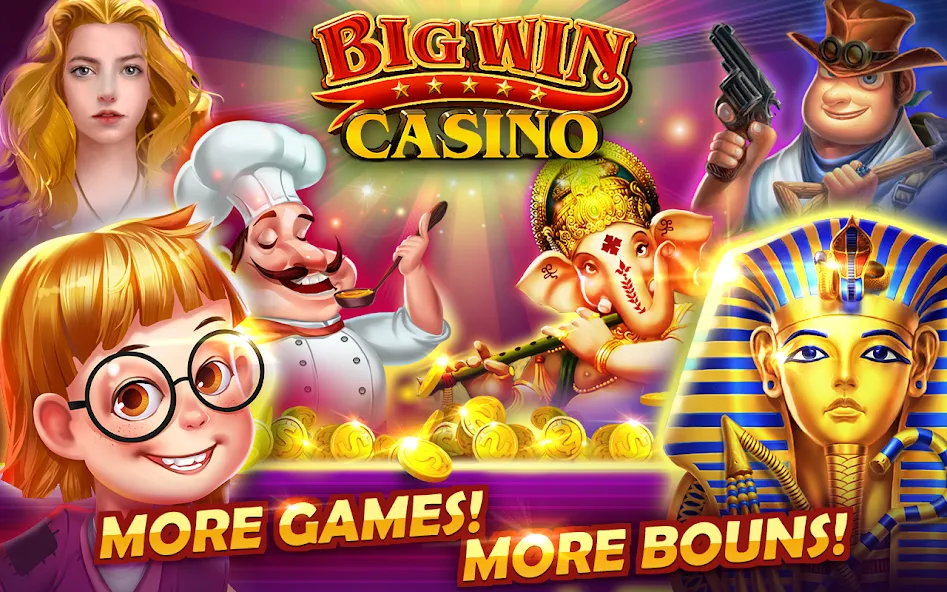 Big Win - Slots Casino™ — последняя версия с модом (Безлимитные монеты и джекпоты) — скриншот 1 Big Win - Slots Casino™ — последняя версия с модом (Безлимитные монеты и джекпоты) — скриншот 1