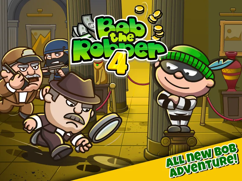 Скачать мод Bob The Robber 4 — Безлимитные деньги и открыты все уровни — скриншот 1