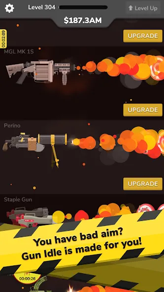 Скачать Gun Idle на Андроид с модом — Много денег и боеприпасов — скриншот 3 Скачать Gun Idle на Андроид с модом — Много денег и боеприпасов — скриншот 3