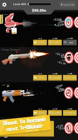 Скачать Gun Idle на Андроид с модом — Много денег и боеприпасов — скриншот 5 Скачать Gun Idle на Андроид с модом — Много денег и боеприпасов — скриншот 5