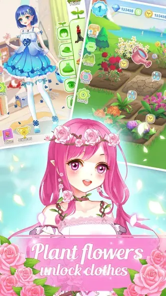 Dream Flower Dressup — скачать мод: Безлимитные монеты и все наряды — скриншот 3
