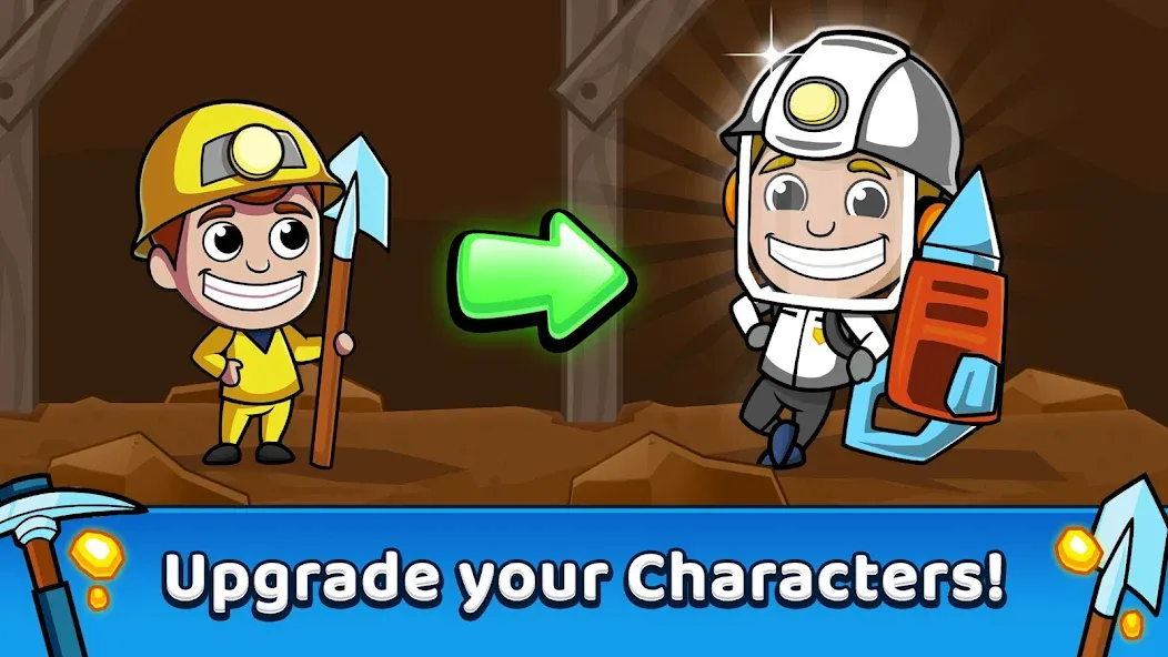 Idle Miner Tycoon: Gold Games MOD APK скачать на Андроид — Безлимитные деньги и много золота — скриншот 2 Idle Miner Tycoon: Gold Games MOD APK скачать на Андроид — Безлимитные деньги и много золота — скриншот 2