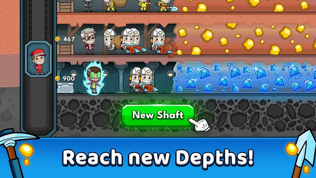 Idle Miner Tycoon: Gold Games MOD APK скачать на Андроид — Безлимитные деньги и много золота — скриншот 3 Idle Miner Tycoon: Gold Games MOD APK скачать на Андроид — Безлимитные деньги и много золота — скриншот 3