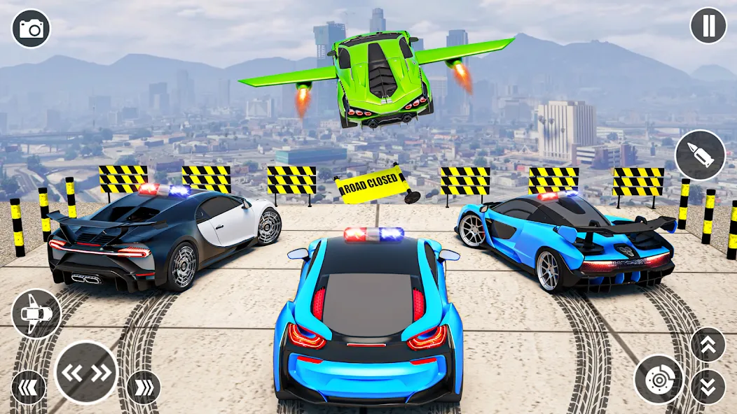 Скачать Flying Car Robot Shooting Game — Безлимитные деньги и оружие — скриншот 2