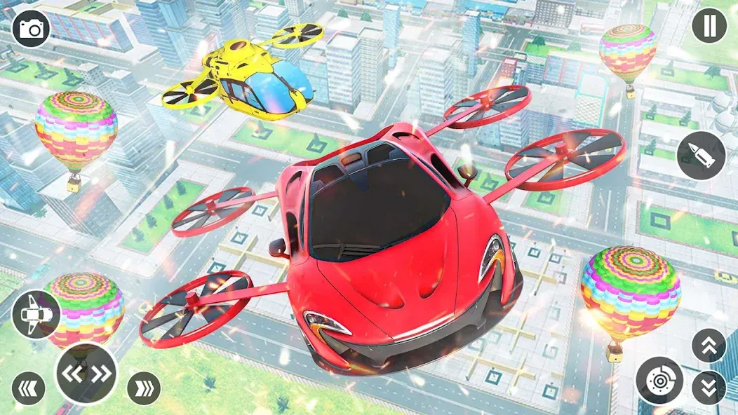 Скачать Flying Car Robot Shooting Game — Безлимитные деньги и оружие — скриншот 5