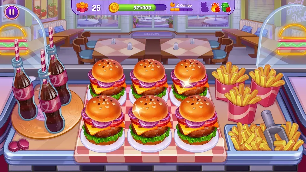 Скачать Cooking Crush - Cooking Game бесплатно — Безлимитные монеты и энергия — скриншот 1 Скачать Cooking Crush - Cooking Game бесплатно — Безлимитные монеты и энергия — скриншот 1