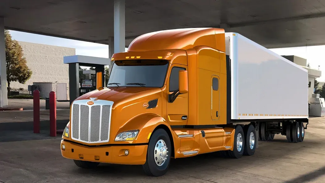 Скачать мод Euro Truck Gas Station Games — Безлимитное топливо и все грузовики — скриншот 2