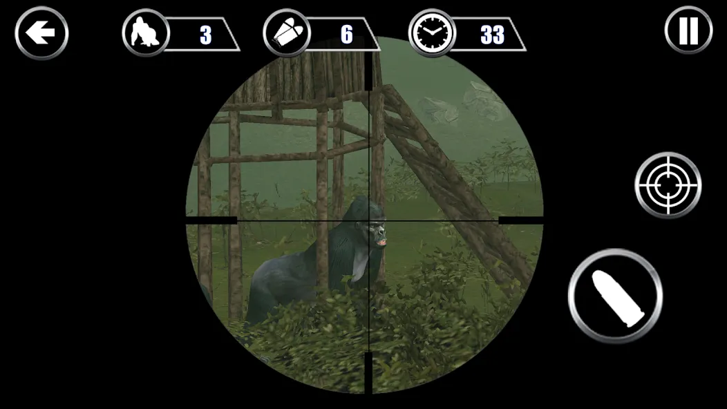 Gorilla Hunter: Hunting games (Мод: Безлимитные патроны и мощное оружие) — скачать на Андроид — скриншот 1