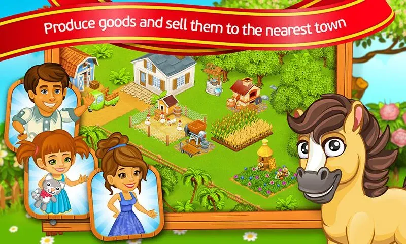 Farm Town: Cartoon Story на телефон — скачать мод: Много монет и всё открыто — скриншот 4