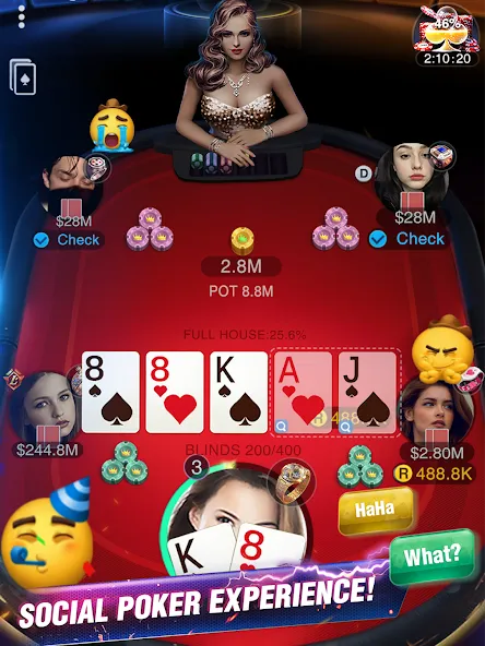 Holdem or Foldem - Texas Poker взломанный APK — Безлимитные фишки и открыты турниры — скриншот 2 Holdem or Foldem - Texas Poker взломанный APK — Безлимитные фишки и открыты турниры — скриншот 2