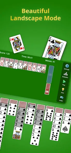 Скачать Spider Solitaire Classic Mod APK — Без рекламы и все масти открыты — скриншот 2