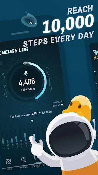 Мод Walkr: Fitness Space Adventure — Безлимитная энергия и монеты, скачать APK — скриншот 1 Мод Walkr: Fitness Space Adventure — Безлимитная энергия и монеты, скачать APK — скриншот 1