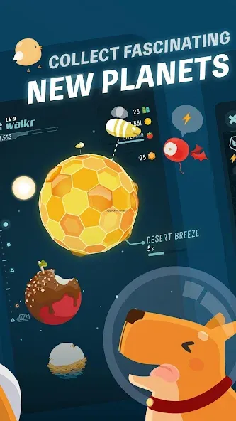 Мод Walkr: Fitness Space Adventure — Безлимитная энергия и монеты, скачать APK — скриншот 2 Мод Walkr: Fitness Space Adventure — Безлимитная энергия и монеты, скачать APK — скриншот 2