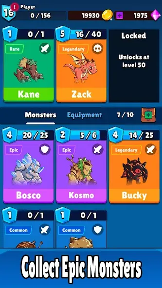 Скачать Monster RPG: AFK Idle Clicker последней версии — Много денег и усиленные монстры — скриншот 1
