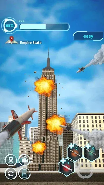 Скачать взлом City Demolish: Rocket Smash! — Безлимитные ракеты и разрушения — скриншот 1 Скачать взлом City Demolish: Rocket Smash! — Безлимитные ракеты и разрушения — скриншот 1
