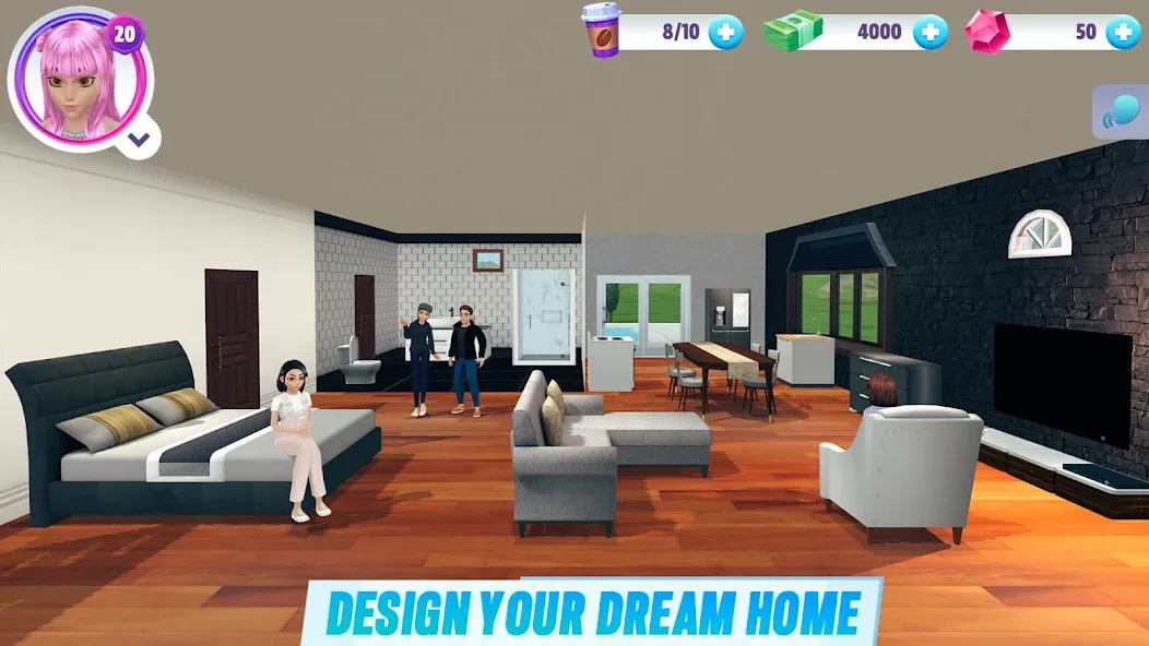 Virtual Sim Story: Home & Life MOD APK: Безлимитные деньги и ресурсы — скриншот 2 Virtual Sim Story: Home & Life MOD APK: Безлимитные деньги и ресурсы — скриншот 2