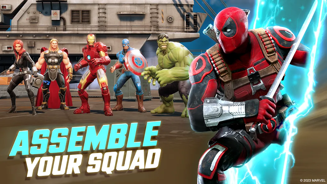 MARVEL Strike Force: Squad RPG мод на Андроид: Безлимитные ресурсы и усиленная команда — скриншот 1 MARVEL Strike Force: Squad RPG мод на Андроид: Безлимитные ресурсы и усиленная команда — скриншот 1