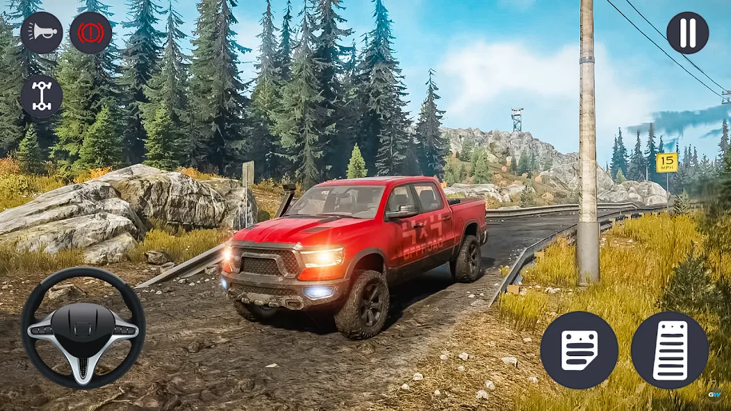 4x4 Jeep Offroad Car Driving взломанный APK — Безлимитные деньги и топливо — скриншот 2