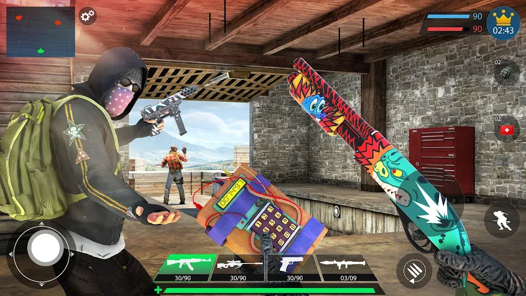 Commando Gun Shooting Games 3D на телефон — скачать мод: Безлимитные патроны и здоровье — скриншот 5 Commando Gun Shooting Games 3D на телефон — скачать мод: Безлимитные патроны и здоровье — скриншот 5