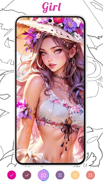 Coloring Games-Color By Number — взломанная версия, Все раскраски и цвета открыты — скриншот 3