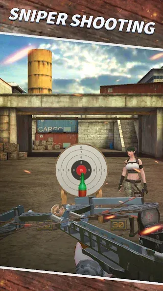 Sniper Shooting : 3D Gun Game — последняя версия с модом (Безлимитные деньги и оружие) — скриншот 2 Sniper Shooting : 3D Gun Game — последняя версия с модом (Безлимитные деньги и оружие) — скриншот 2