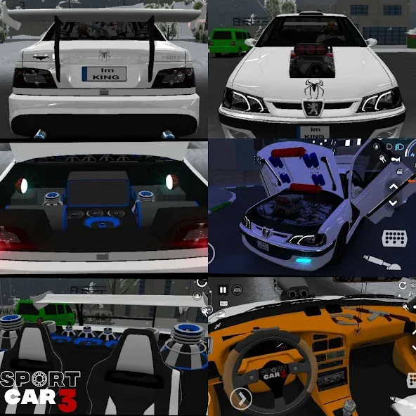 Sport car 3 : Taxi & Police - на телефон — скачать мод: Безлимитные деньги и топливо — скриншот 1