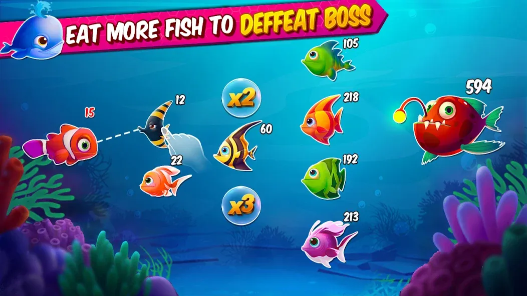 Big Eat Fish Games Shark Games — взломанная версия, Безлимитные деньги и усиленная акула — скриншот 2 Big Eat Fish Games Shark Games — взломанная версия, Безлимитные деньги и усиленная акула — скриншот 2