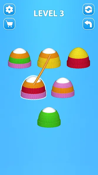 Скачать Cozy Knitting: Sorting games на Андроид с модом — Безлимитные деньги и все уровни открыты — скриншот 1