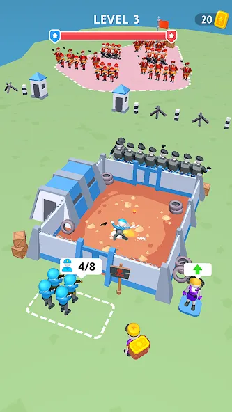 Army War Camp—Battle Game MOD APK скачать на Андроид — Безлимитные ресурсы и усиленная армия — скриншот 3