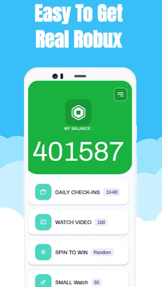 Robux Spin взлом APK — Бесконечные робуксы и вращения — скриншот 1