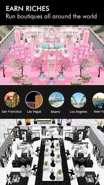 Fashion Empire - Dressup Sim на телефон — скачать мод: Безлимитные деньги и все наряды — скриншот 5