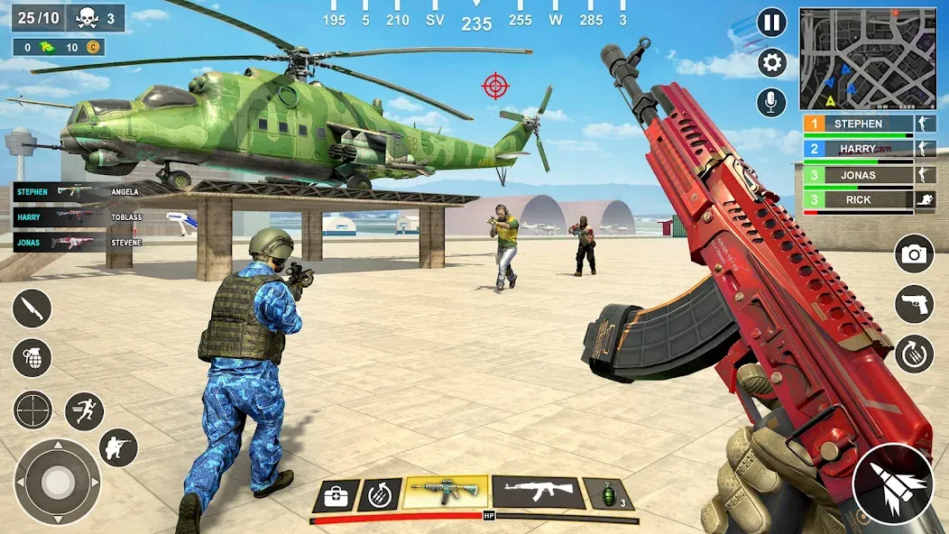 Anti Terrorist Shooting Game мод на Андроид: Безлимитные патроны и здоровье — скриншот 2
