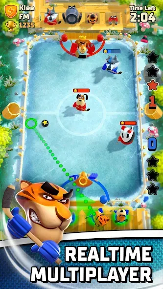 Rumble Hockey взлом на Андроид — Безлимитные деньги и все карты открыты — скриншот 1
