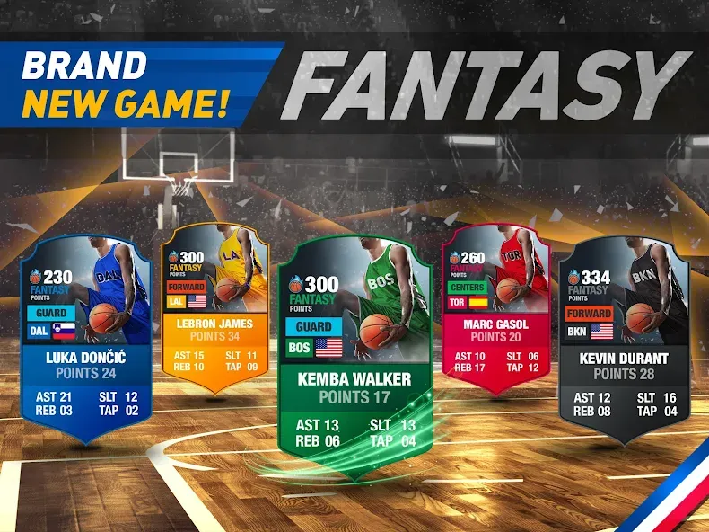 Basketball Fantasy Manager NBA — последняя версия с модом (Безлимитные деньги и игроки) — скриншот 3 Basketball Fantasy Manager NBA — последняя версия с модом (Безлимитные деньги и игроки) — скриншот 3