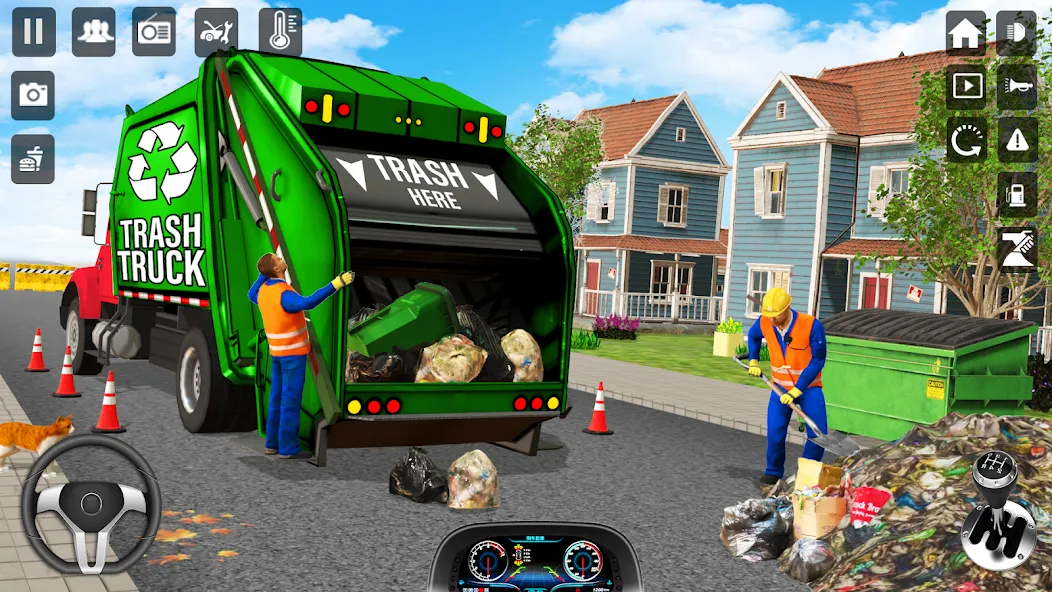 Trash Truck Games Simulator 3D — взломанная версия, Безлимитные деньги и всё открыто — скриншот 1 Trash Truck Games Simulator 3D — взломанная версия, Безлимитные деньги и всё открыто — скриншот 1