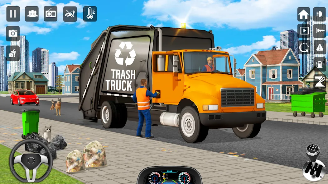 Trash Truck Games Simulator 3D — взломанная версия, Безлимитные деньги и всё открыто — скриншот 5 Trash Truck Games Simulator 3D — взломанная версия, Безлимитные деньги и всё открыто — скриншот 5