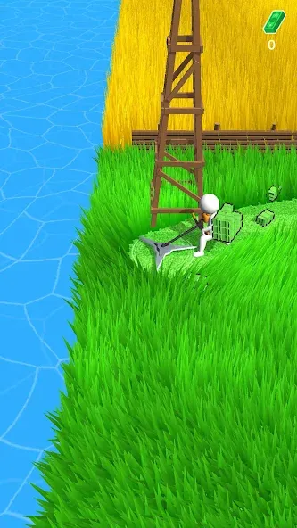 Stone Grass: Mowing Simulator MOD APK: Безлимитные деньги и улучшения — скриншот 1