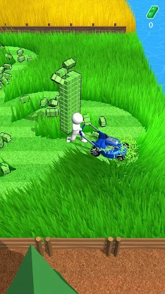 Stone Grass: Mowing Simulator MOD APK: Безлимитные деньги и улучшения — скриншот 2