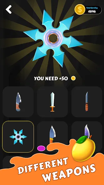 Мод Fruit Cut Master - Crazy Slash — Без рекламы и открыты все ножи, скачать APK — скриншот 2