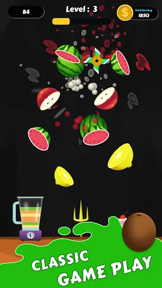 Мод Fruit Cut Master - Crazy Slash — Без рекламы и открыты все ножи, скачать APK — скриншот 5