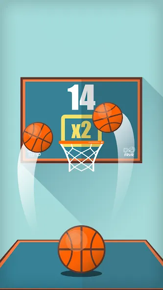Скачать Basketball FRVR - Dunk Shoot мод — Безлимитные монеты и открытые уровни — скриншот 1
