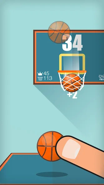 Скачать Basketball FRVR - Dunk Shoot мод — Безлимитные монеты и открытые уровни — скриншот 2