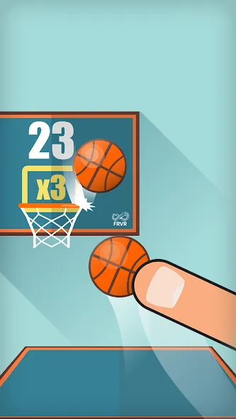 Скачать Basketball FRVR - Dunk Shoot мод — Безлимитные монеты и открытые уровни — скриншот 3
